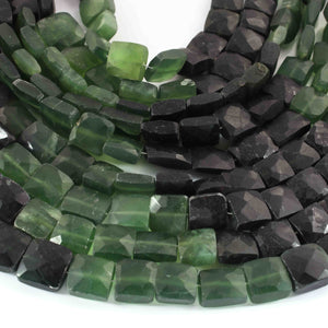 1  Long Strand Seraphinite Faceted Briolettes -Square Shape Briolettes -8mmx8mm-12mmx9mm-10 Inches BR01744 - Tucson Beads