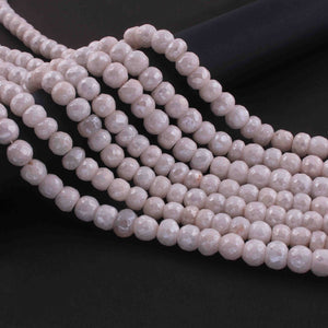 1 Strand White Silverite  Faceted Rondelles  - Gemstone Rondelles  8mm  14 Inches BR0676 - Tucson Beads