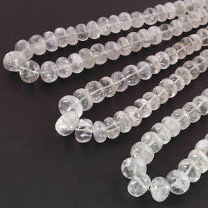 1 Long Strand Green Amethyst Smooth Rondelles - Smooth Rondelles Beads - 8mm-12mm - 18 Inche BR01856 - Tucson Beads