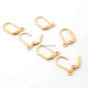 11 Pairs Copper Leverback Earwires Earring Hoops Earring hoops 24k Gold Plated  -Hoops Earring - 19mmx10mm GPC103 - Tucson Beads