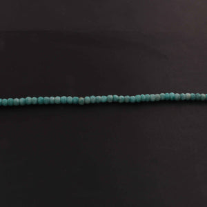 1  Long Strand Amazonite   Faceted Roundells -Round  Shape  Roundells 6mm-8mm-12.5 Inches BR02289 - Tucson Beads