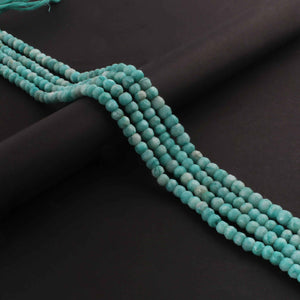 1  Long Strand Amazonite   Faceted Roundells -Round  Shape  Roundells 6mm-8mm-12.5 Inches BR02289 - Tucson Beads