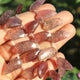 1 Strand Strawberry Quartz  Faceted Briolettes -Pink Rutile Fancy Shape Briolettes - 16mmx9mm-21mmx11mm -8 inch BR0317 - Tucson Beads