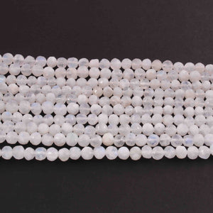 1 Long Strand White Rainbow Moonstone Faceted Ball Shape Beads Gemstone beads-6mm-10 Inches BR01845 - Tucson Beads