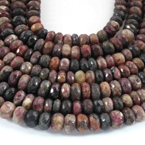 1  Long Strand Multi Tourmaline Faceted Rondelles -Tourmaline Rondelles Beads - Gemstone Rondelles 10mm -13 Inches BR01851 - Tucson Beads