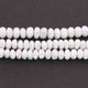1 Strand White Silverite Stone  Faceted Roundel Beads,Semi Precious Beads,Gemstone Beads 9mm 8 inch BR923 - Tucson Beads