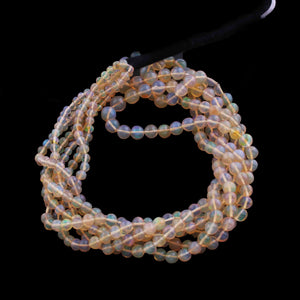 1  Strand Ethiopian Welo Opal Smooth Round Balls Beads 3mmx5mm - 17 Inches long BR2185 - Tucson Beads