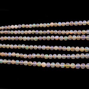 1  Strand Ethiopian Welo Opal Smooth Round Balls Beads 3mmx5mm - 17 Inches long BR2185 - Tucson Beads