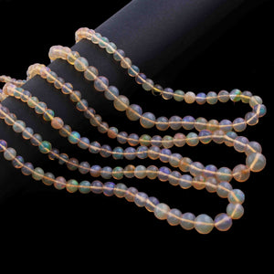 1  Strand Ethiopian Welo Opal Smooth Round Balls Beads 3mmx5mm - 17 Inches long BR2185 - Tucson Beads