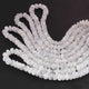 1 Long Strand White Rainbow Moonstone Faceted Rondelles - Round Shape Rondelles - 8mm-9mm -16 Inches BR01875 - Tucson Beads