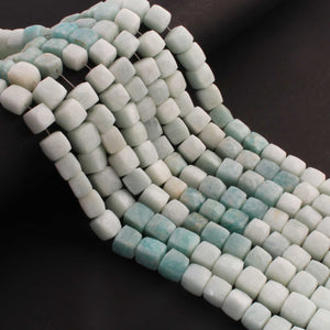 1  Strand Shaded Amazonite Faceted  Briolettes - Cube Shape  Briolettes - 8mm - 8 Inches BR02611 - Tucson Beads