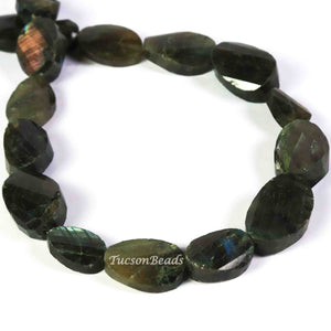 1 Strand Long Labradorite  Stone Faceted Briolettes -Assorted Shape Briolettes  13mmx11mm-19mmx13mm 13  Inches BR3127 - Tucson Beads