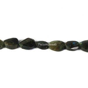 1 Strand Long Labradorite  Stone Faceted Briolettes -Assorted Shape Briolettes  13mmx11mm-19mmx13mm 13  Inches BR3127 - Tucson Beads