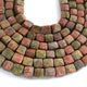 1 Strand Unakite Faceted  Briolettes - Cube Shape  Briolettes 9mm-10mm 8 Inches BR02602 - Tucson Beads