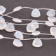 1 Strands Fine Making , Top Quality White chalcedony Faceted Briolettes - Trillion Shape  13mm-14mm-8 inches BR615 - Tucson Beads