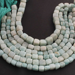 1  Strand Amazonite Faceted Briolettes - Cube Shape Briolettes - 8mm-9mm -8 Inches BR02607 - Tucson Beads