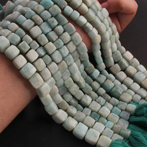 1  Strand Amazonite Faceted Briolettes - Cube Shape Briolettes - 8mm-9mm -8 Inches BR02607 - Tucson Beads