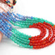 5 Strand AAA Quality Multi Color Faceted Coin beads Ready To Wear Necklace - Coin Beads 4mm- 17 Inch BRU202 - Tucson Beads