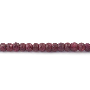 1 Long Strand Ruby  Faceted Rondelles  - Gemstone Rondelles - 8mm - 8 Inches BR2704 - Tucson Beads