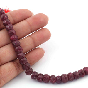 1 Long Strand Ruby  Faceted Rondelles  - Gemstone Rondelles - 8mm - 8 Inches BR2704 - Tucson Beads