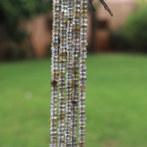 1  Strand  Labradorite Faceted Rondelles - Roundelle Beads 6mm 16 Inches BR4110 - Tucson Beads