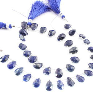 1 Strand Lapis Lazuli Faceted Pear Briolettes - Pear shape Beads - 8mmx6mm-15mmx8mm - 8 Inches BR01892 - Tucson Beads