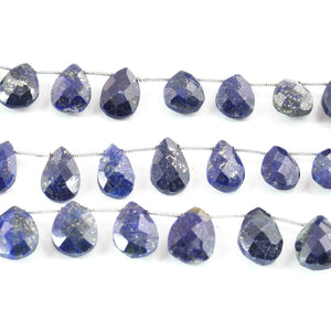 1 Strand Lapis Lazuli Faceted Pear Briolettes - Pear shape Beads - 8mmx6mm-15mmx8mm - 8 Inches BR01892 - Tucson Beads