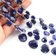 1 Strand Lapis Lazuli Faceted Heart Briolettes - Heart shape Beads - 8mmx7mm-14mmx14mm - 8 Inches BR01896 - Tucson Beads