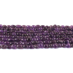 1 Strand Amethyst Smooth Briolettes Oval Shape  Briolettes -5mmx6mm- 13 Inches BR0573 - Tucson Beads