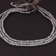 3 Long Strands Gray Moonstone Silver Coated Faceted Rondelles Beads, Round Beads 4mm 14 Inches RB456 - Tucson Beads