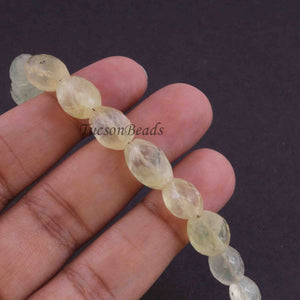 1 Strand Prehnite Briolettes - Prehnite Faceted Oval  Beads 12mmx10mm 9 Inches BR4248 - Tucson Beads