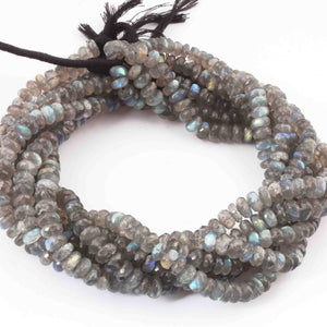 1 Strand  Labradorite Faceted Rondelles - Roundel Beads  -2mm-7mm 14 Inches BR1639 - Tucson Beads