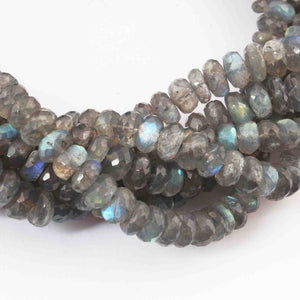 1 Strand  Labradorite Faceted Rondelles - Roundel Beads  -2mm-7mm 14 Inches BR1639 - Tucson Beads