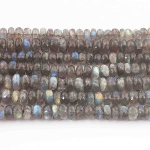 1 Strand  Labradorite Faceted Rondelles - Roundel Beads  -2mm-7mm 14 Inches BR1639 - Tucson Beads