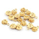 16 Pcs 24k Gold Plated Copper Round Pendant, Round Flower Pendant, Jewelry Making Tools, 15mmx11mm Gpc291 - Tucson Beads