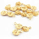 16 Pcs 24k Gold Plated Copper Round Pendant, Round Flower Pendant, Jewelry Making Tools, 15mmx11mm Gpc291 - Tucson Beads