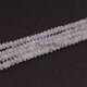 1 Strand White Rainbow Moonstone Faceted Rondelles  -Round Shape  Rondelles - 6mm - 8.5 Inches BR4252 - Tucson Beads