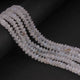 1 Strand White Rainbow Moonstone Faceted Rondelles  -Round Shape  Rondelles - 6mm - 8.5 Inches BR4252 - Tucson Beads