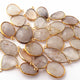 5 Pcs Golden Rutile  24k Gold Plated Faceted Assorted Shape Pendant - Golden Rutile Bezel Pendant  24mmx14mm- PC252 - Tucson Beads