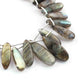 1 Strand Labradorite Smooth Pear Briolettes - Labradorite Pear Shape Beads 28mmX12mm-19mmx13mm 8.5 Inches BR01455 - Tucson Beads