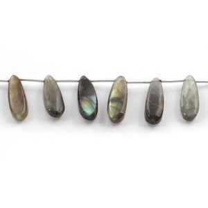 1 Strand Labradorite Smooth Pear Briolettes - Labradorite Pear Shape Beads 28mmX12mm-19mmx13mm 8.5 Inches BR01455 - Tucson Beads