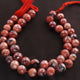 1 Strand Carnelian Silver Coated Faceted Balls - Round  Ball Beads 7mm-9mm 9 Inches  BR153 - Tucson Beads