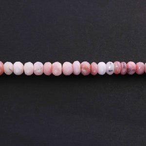 1  Long Strand Pink Opal  Faceted Roundells -Round Shape Roundells 6mm-9mm-14 Inches BR4322 - Tucson Beads