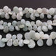 1  Long Strand Prahnite Smooth Briolettes - Pear Shape Briolettes -10mmx9mm-23mmx17mm -10 Inches BR2316 - Tucson Beads