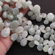 1  Long Strand Prahnite Smooth Briolettes - Pear Shape Briolettes -10mmx9mm-23mmx17mm -10 Inches BR2316 - Tucson Beads