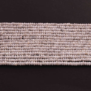 1  Strand White  Silverite Faceted Rondelles  - Gemstone Rondelles  4mm 13 Inches RB521 - Tucson Beads