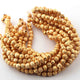 5 Strands Gold Plated Designer Copper Ball Beads, Casting Copper Beads, Jewelry Making Supplies 5mm 8 inches GPC547 - Tucson Beads