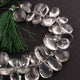 1  Strand Green Amethyst Smooth Briolettes -Pear Shape Briolettes 9mmx7mm-18mmx12mm -9 Inches BR4322 - Tucson Beads