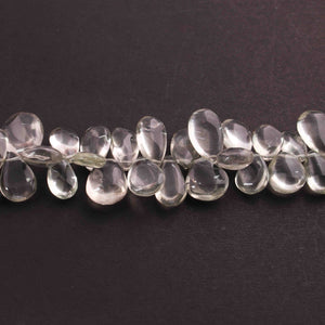 1  Strand Green Amethyst Smooth Briolettes -Pear Shape Briolettes 9mmx7mm-18mmx12mm -9 Inches BR4322 - Tucson Beads