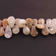 1  Long Strand  Golden Rutile Smooth Briolettes -Pear Shape  Briolettes - 14mmx10mm-23mmx11mm 8 Inches BR3703 - Tucson Beads